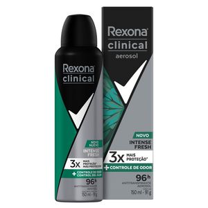 Desodorante Aerossol Masculino Rexona Clinical Intense Fresh 150ml