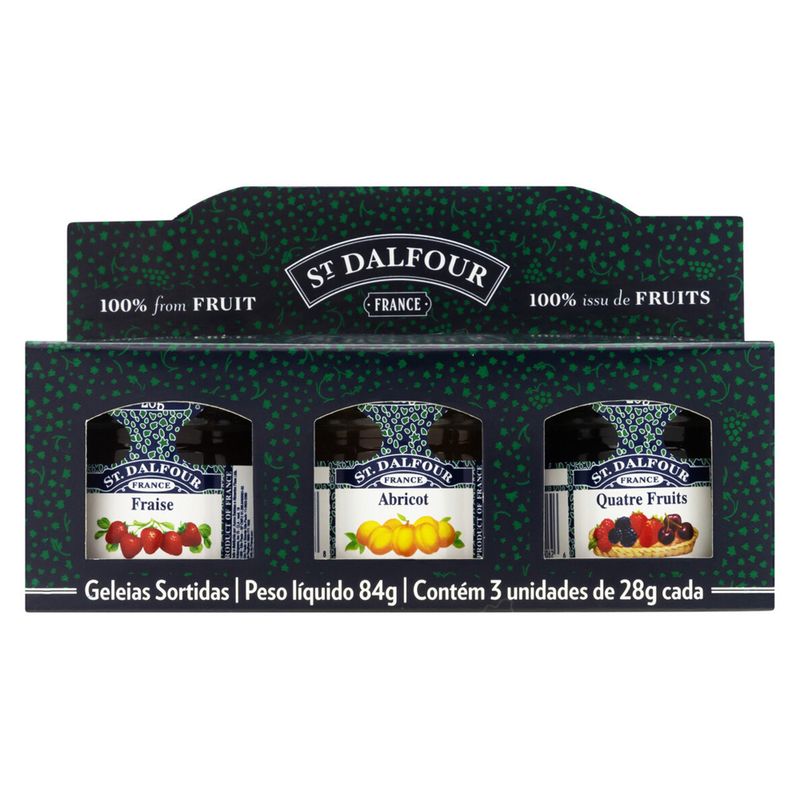 Geleia-St-Dalfour-Mini-Trio-Morango-Frutas-Vermelhas-e-Damasco-84g-Com-3-Unidades