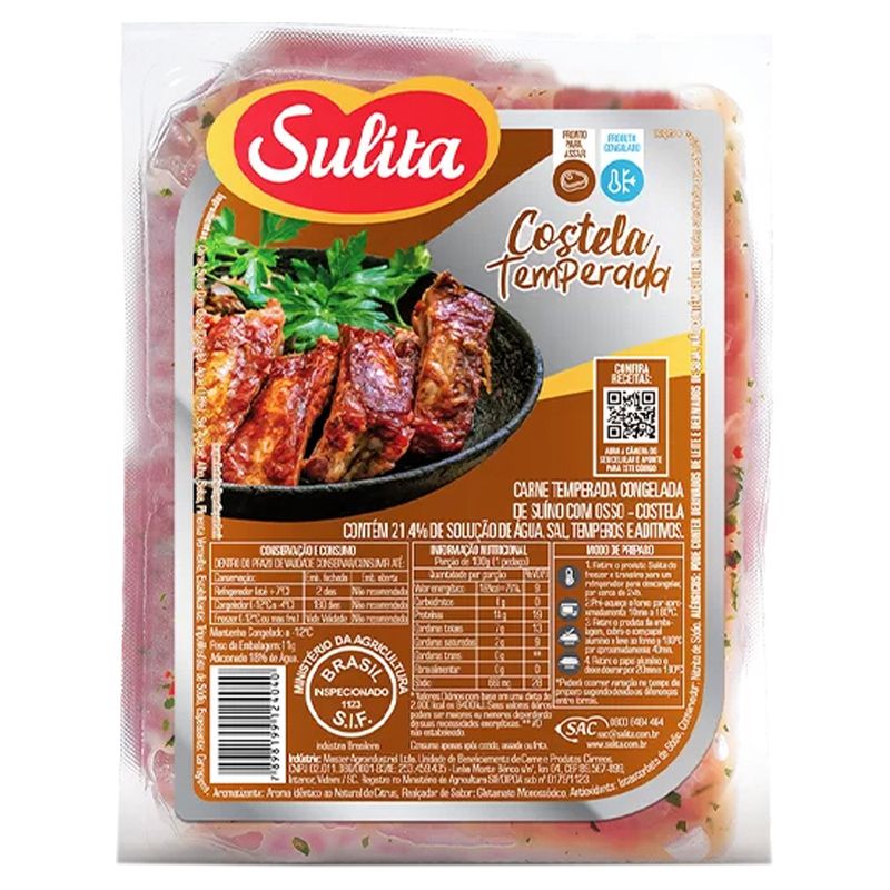 Costela Suína Sulita Temperada Resfriada Kg Supermercado Coop 1224