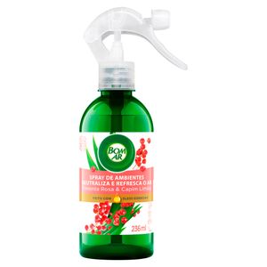 Neutralizador de Odores Bom Ar Pimenta Rosa e Capim Limão Spray 236ml
