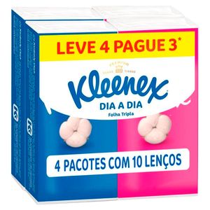 Lenço de Papel Kleenex Dia a Dia Pacote | Com 10 Lenços
