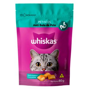 Petisco para Gatos Whiskas Anti Bola de Pelo 80g