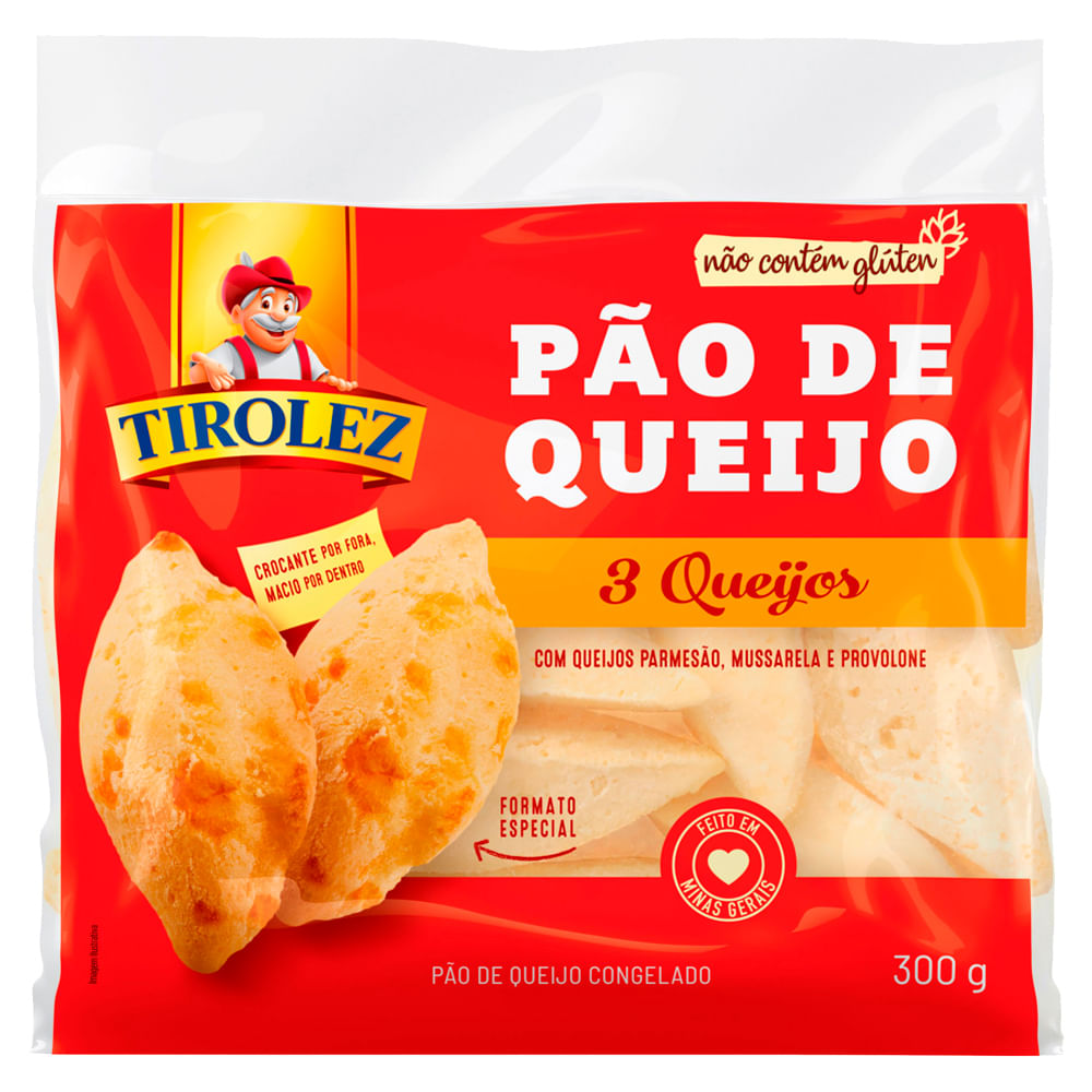 Pão de Queijo Tirolez Três Queijos 300g