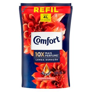 Amaciante para Roupas Comfort Concentrado Energia Floral Sachê 900ml