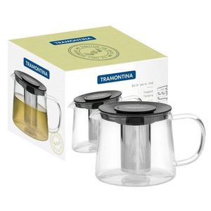 Bule Tramontina Cônico Vidro com Infusor 900ml
