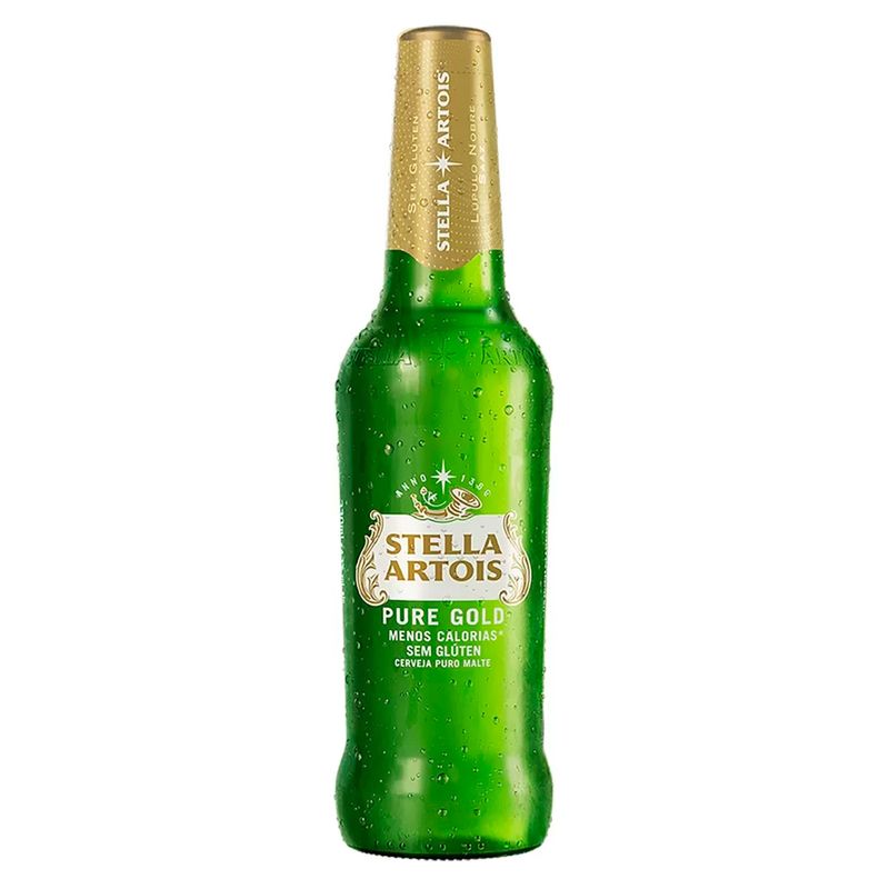 Cerveja Stella Artois Pure Gold Puro Malte Long Neck 330ml