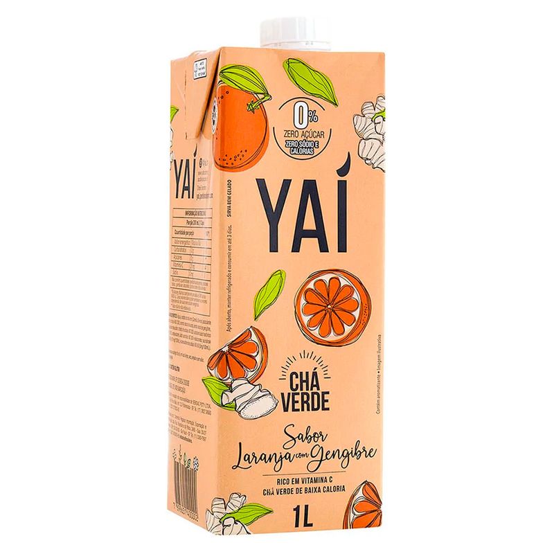 Chá Pronto Yaí Zero Açúcar Verde com Laranja com Gengibre Tetra