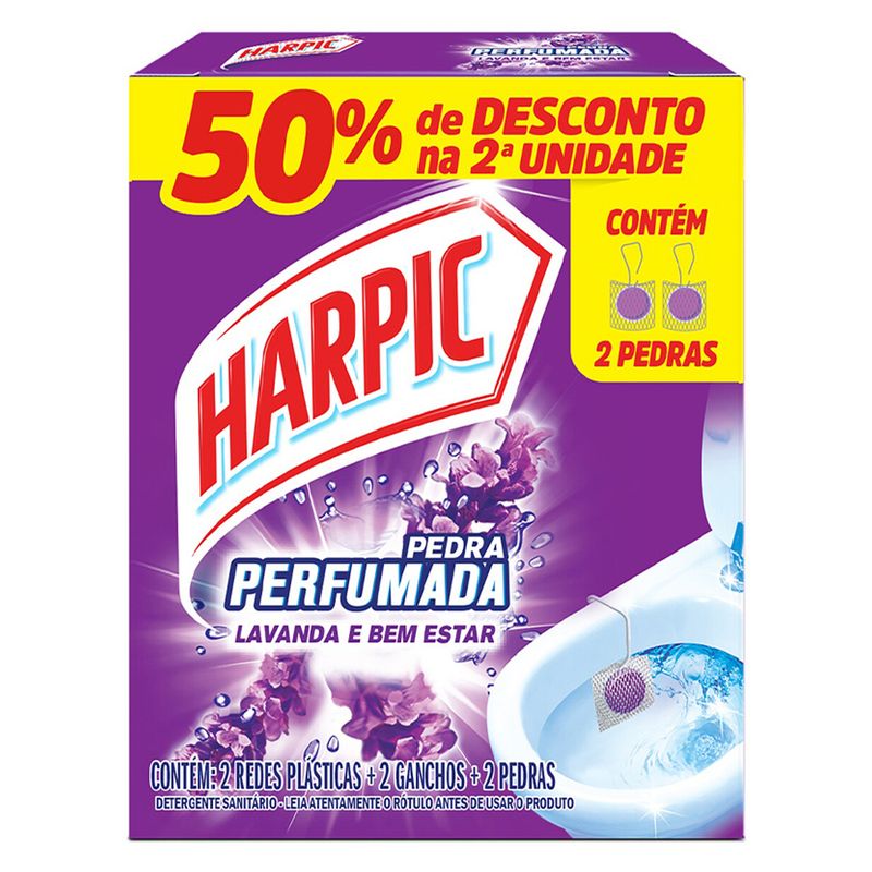 Desodorizador Sanitário Harpic Pedra Lavanda | Com 2 Unidades