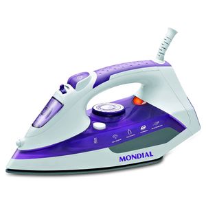Ferro de Passar Roupa Mondial Ceramic Express a Vapor Branco F40 1200W