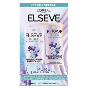 Kit Elseve Pure Hialurônico Shampoo 375ml e Condicionador 170ml