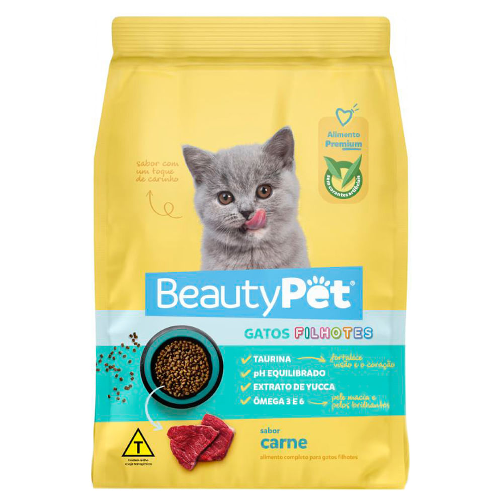 Ração para Gatos Beauty Pet Filhotes Carne 400g Supermercado Coop