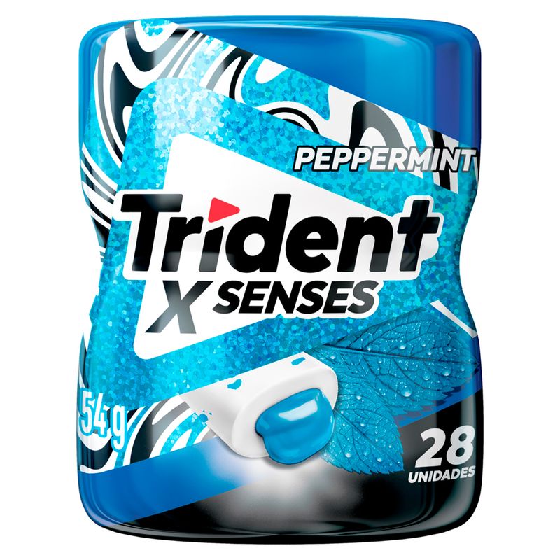 Chiclete-Trident-XSenses-Peppermint-Garrafa-45g