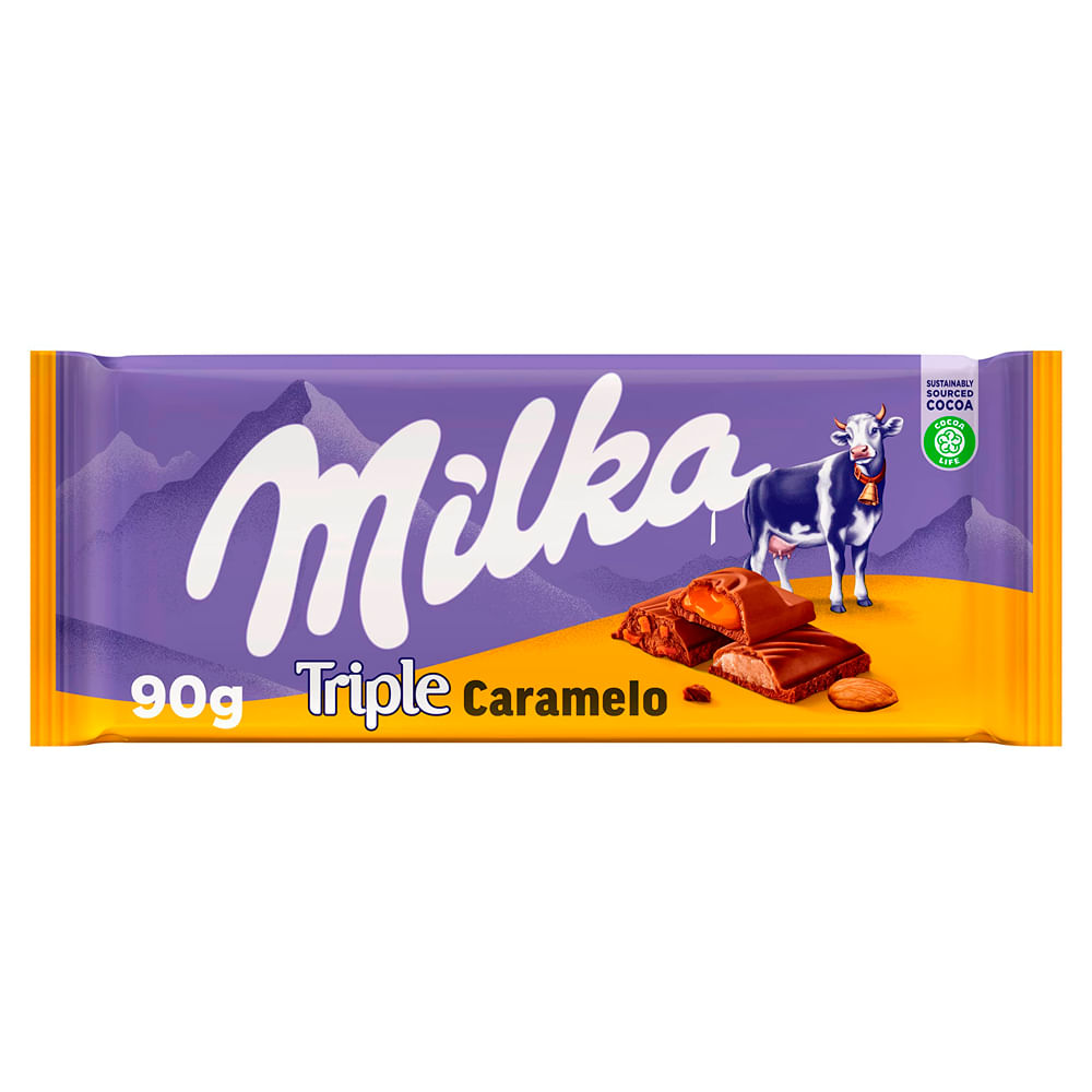 Chocolate Em Barra Milka Triple Caramel 90g Supermercado Coop