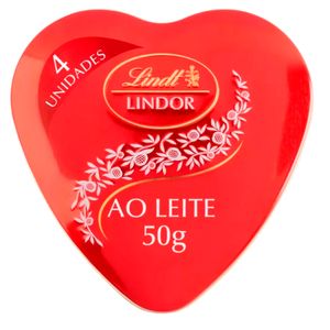 Trufa Lindt Trufa de Chocolate ao Leite Lata de Coração 50g
