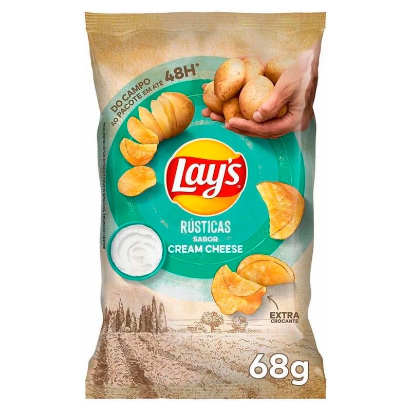 Batata-Chips-Lays-Rustica-Cream-Cheese-68g