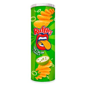 Batata Chips Ruffles Sour Cream e Cebola Lata 100g