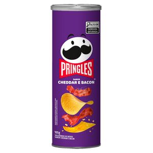 Batata Chips Pringles Cheddar e Bacon Lata 180g
