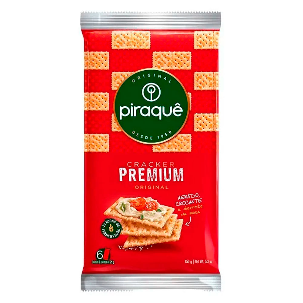 Biscoito Cream Cracker Piraquê Premium Original 150g Supermercado Coop
