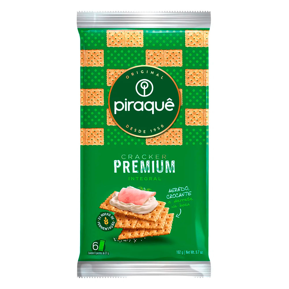 Biscoito Cream Cracker Piraquê Premium Integral 162g Supermercado Coop