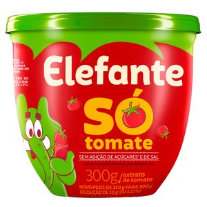 Extrato de Tomate Elefante Só Tomate Pote 300g