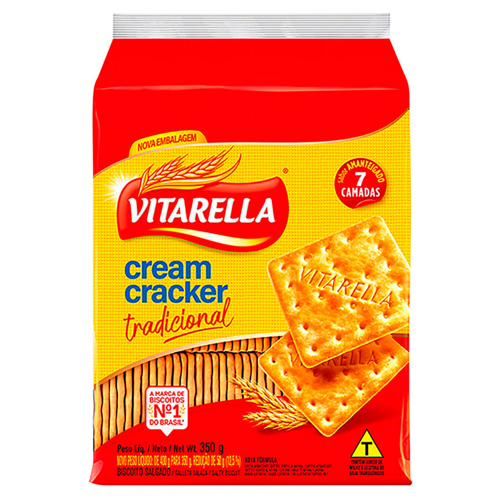 Biscoito Cream Cracker Vitarella Natural 650g Supermercado Coop