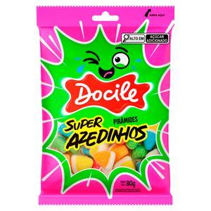 Bala Gelatinosa Docile Super Azedinhos Pirâmides 80g