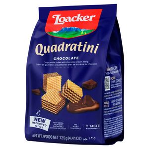 Biscoito Wafer Loacker Quadratini Mini Creme de Chocolate 125g