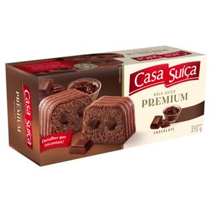 Bolo Suíço Chocolate Recheio Chocolate Casa Suíça Premium 370g