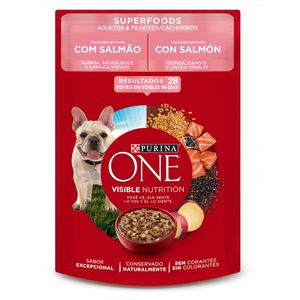 Ração umida para Cães Purina One Superfoods Salmão Sachê 85g