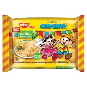 Macarrão Instantâneo Nissin Turma do Chico Bento Milho na Manteiga 75g