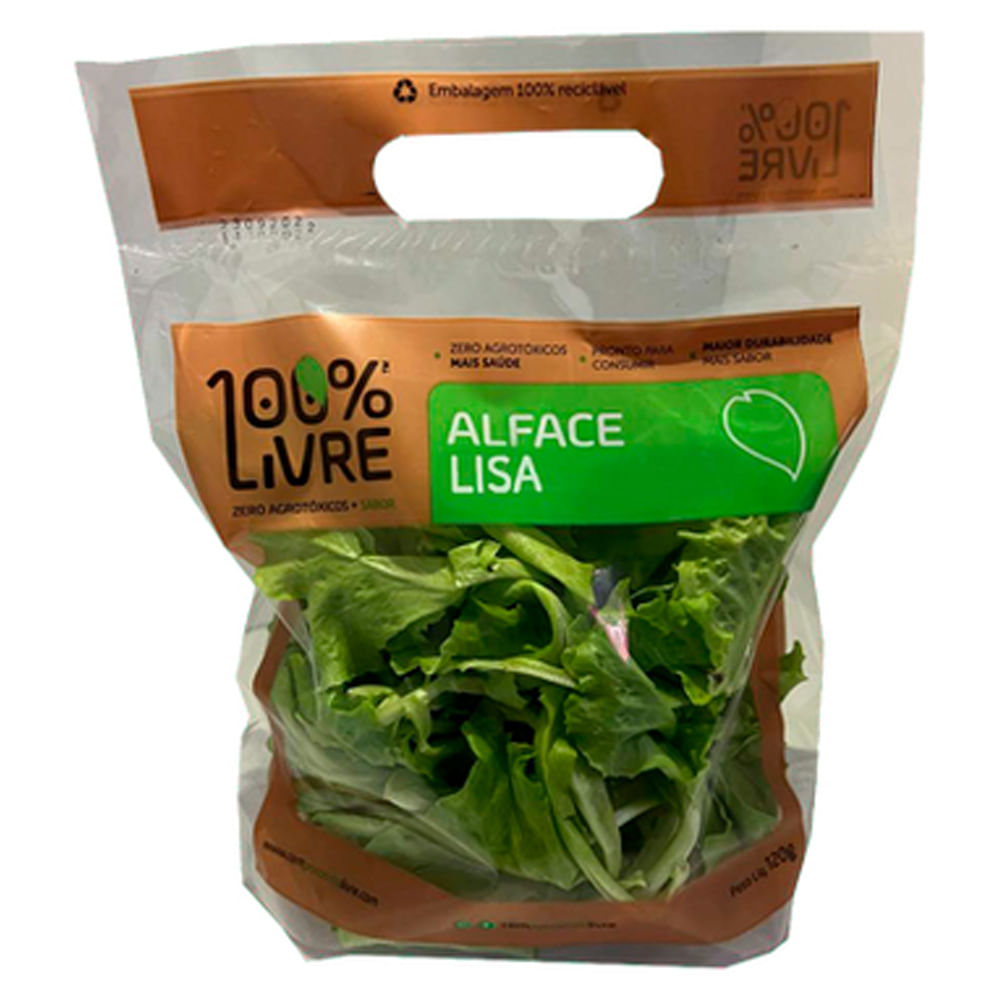 Alface Lisinha 100% Livre 100g