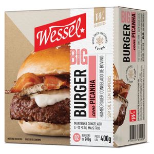 Hambúrguer Bovino Wessel Picanha 400g