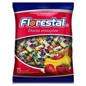 Bala Mastigável Florestal Doces Emoções Sabores Sortidos 60g