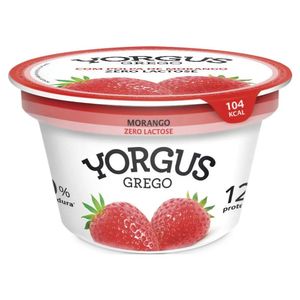 Iogurte Grego Yorgus Sem Lactose Morango 130g