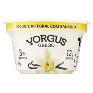 Iogurte Grego Yorgus Integral Baunilha 130g
