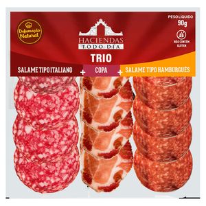 Trio Haciendas Salame Italiano, Salame Hamburguês e Copa 90g