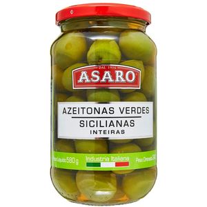 Azeitona Verde Inteira Asaro 340g