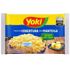Pipoca para Microondas com Sal Cobertura de Manteiga Yoki 105g