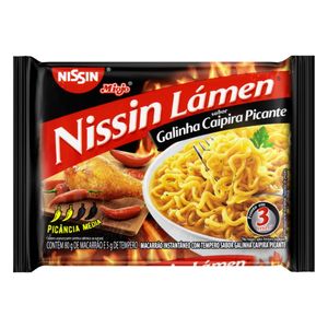 Macarrão Instantâneo Galinha Caipira Picante Nissin Lámen 85g