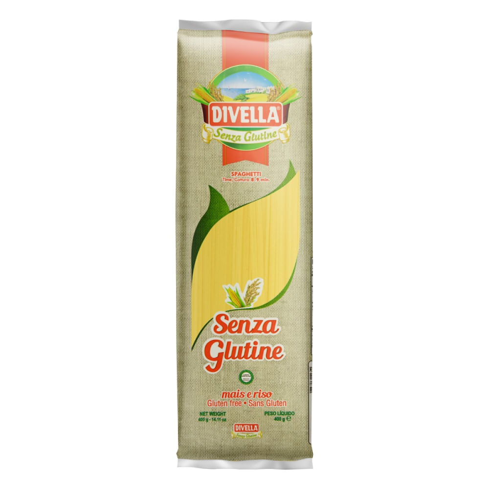 Massa Divella Spaghetti Sem Glúten 400g