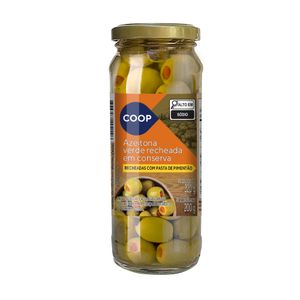 Azeitona Verde Recheada Coop Vidro 200g