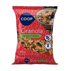 Granola Tradicional Passas e Mel Coop 800grs