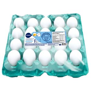 Ovo Branco Grande Coop 20 Unidades