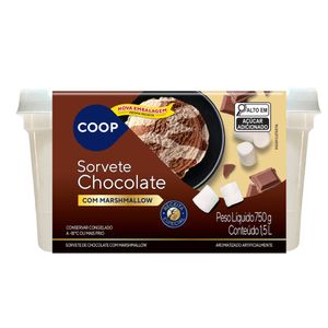 Sorvete Coop Marshmallow de Chocolate 1,5L