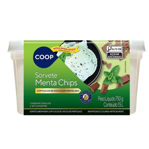 Sorvete de Menta Chips Coop 1.5 Litros