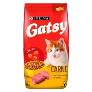Ração para Gatos Purina Gatsy Adultos Carne 1kg