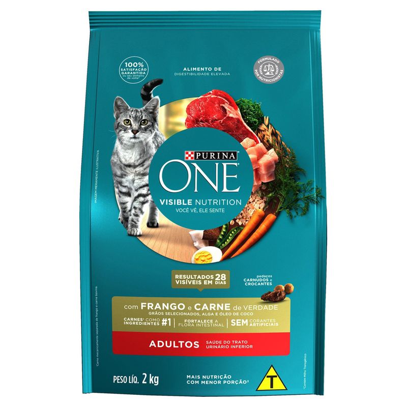 Racao-para-Gatos-Purina-One-Adultos-Frango-e-Carne-2kg