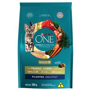 Ração para Gatos Purina One Filhotes Frango e Carne 500g