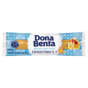 Macarrão Ovos Espaguetinho nº9 Dona Benta 500g