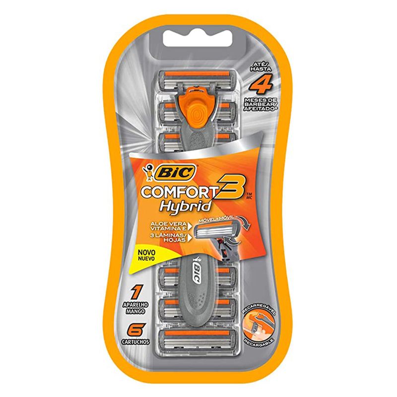 Aparelho-para-Barbear-Bic-Comfort-3-Hybrid-Com-6-Cargas